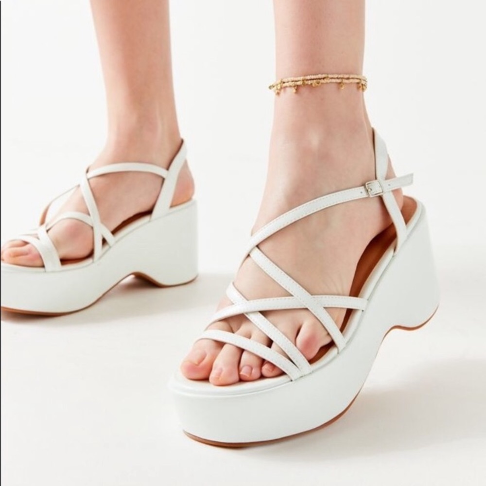 NWOT Patent Strappy Platforms